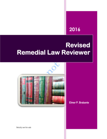 Revised Remedial Law Reviewer - WordPress 