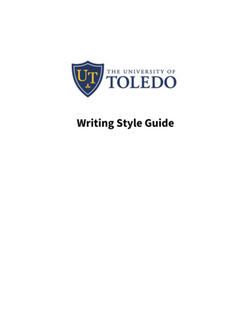 Writing Style Guide - Utoledo.edu