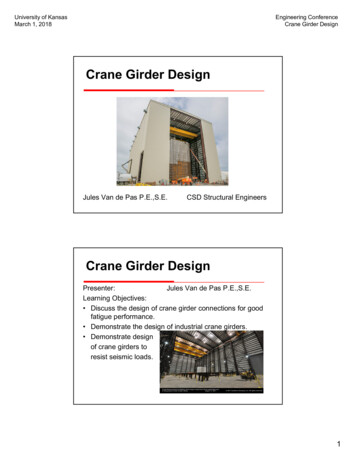 Crane Girder Design - University Of Kansas