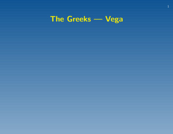 The Greeks — Vega