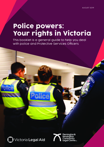 Police Powers: Your Rights In Victoria - Victoria Legal Aid