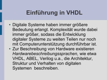 Einführung In VHDL - TU Chemnitz