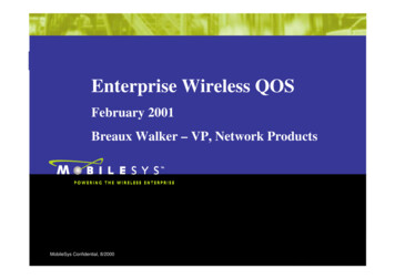 February 2001 Breaux Walker – VP, Network Products