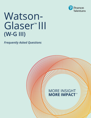 Watson- Glaser III - TalentLens 