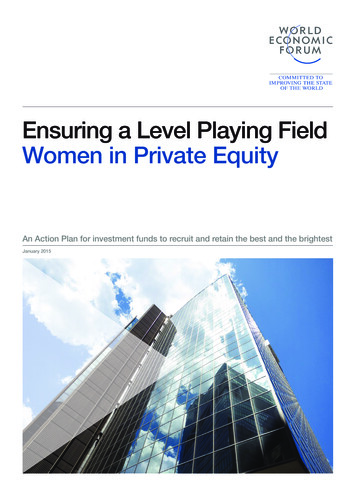 Ensuring A Level Playing Field Women In Private Equity