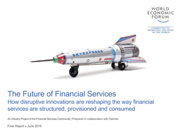 The Future Of Financial Services - World Economic Forum