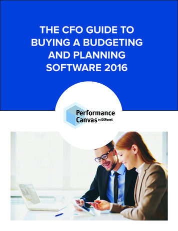 THE CFO GUIDE TO BUYING A BUDGETING AND PLANNING 