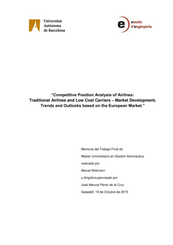 “Competitive Position Analysis Of Airlines: Traditional .