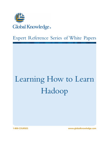 Learning How To Learn Hadoop - D12vzecr6ihe4p.cloudfront 