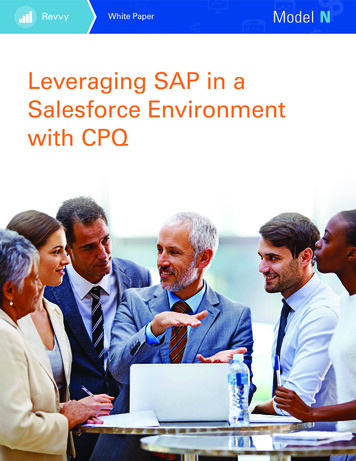 Leveraging SAP In A Salesforce Environment With CPQ