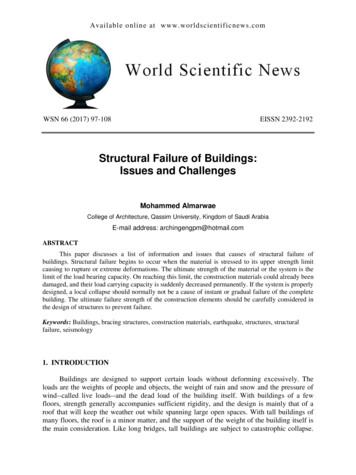 Structural Failure Of Buildings: Issues And Challenges