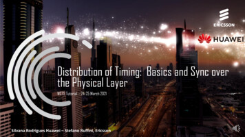 Distribution Of Timing: Basics And Sync Over The Physical .