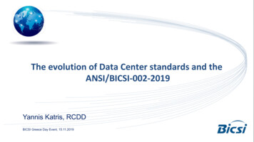 The Evolution Of Data Center Standards And The ANSI/BICSI .