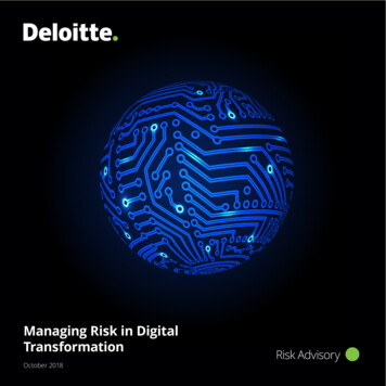 Managing Risk In Digital Transformation - Deloitte
