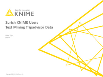 Zurich KNIME Users Text Mining Tripadvisor Data