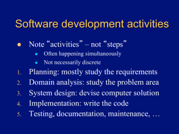 Software Development Activities - Computer Science
