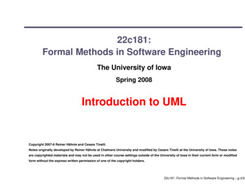 22c181: Formal Methods In Software Engineering