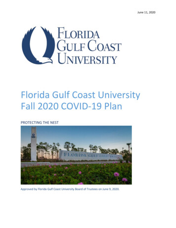 Florida Gulf Coast University Fall 2020 COVID-19 Plan