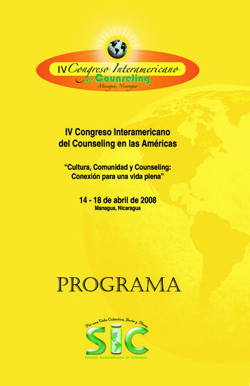 PROGRAMA - Counselingamericas 