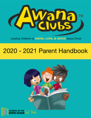 2020 - 2021 Parent Handbook