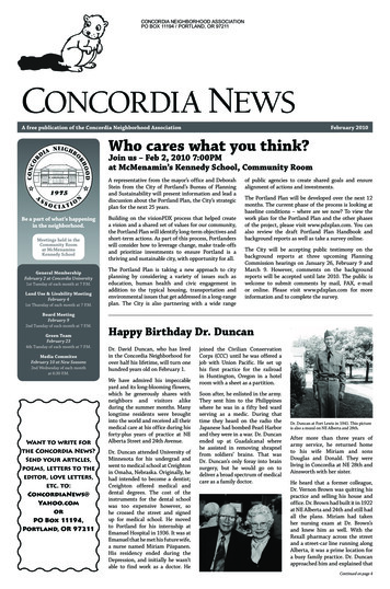 A Free Publication Of The Concordia Neighborhood .