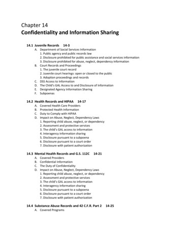 Chapter 14 Confidentiality And Information Sharing