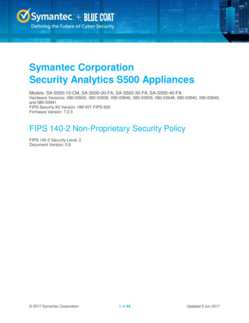 Symantec Corporation Security Analytics S500 Appliances