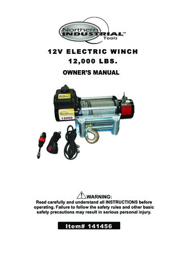 12V ELECTRIC WINCH 12,000 LBS. OWNER’S MANUAL