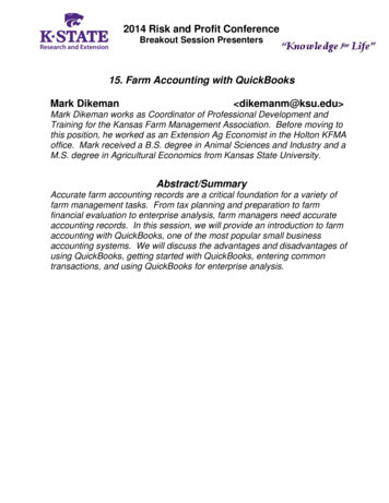 15. Farm Accounting With QuickBooks Mark Dikeman 