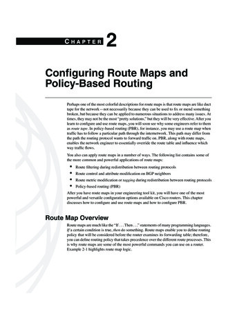 Conﬁguring Route Maps And Policy-Based Routing