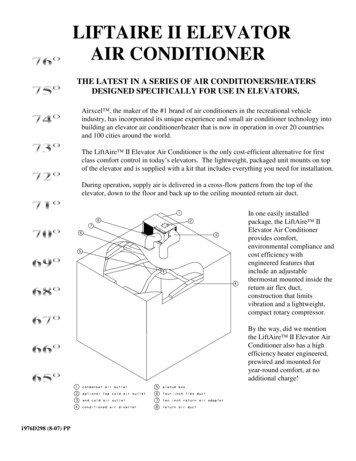 LIFTAIRE II ELEVATOR AIR CONDITIONER - RV Comfort