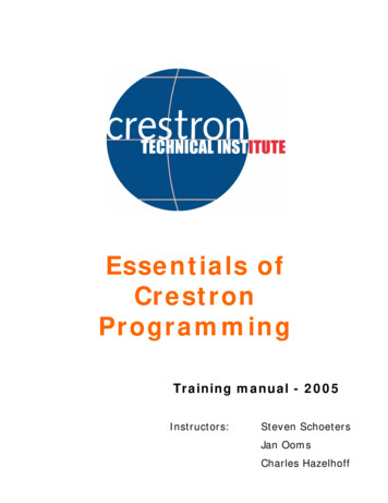Essentials Of Crestron Programming