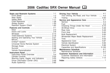 2006 Cadillac SRX Owner Manual M