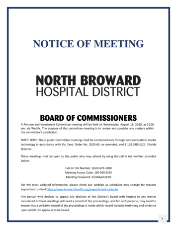 NOTICE OF MEETING - Broward Health