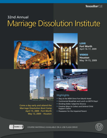 Marriage Dissolution Institute - LexisNexis