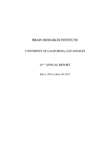 UNIVERSITY OF CALIFORNIA, LOS ANGELES 52nd ANNUAL 