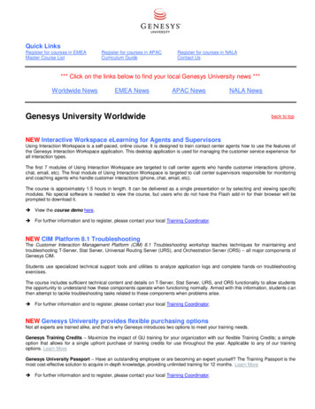 Genesys University Worldwide Back To Top