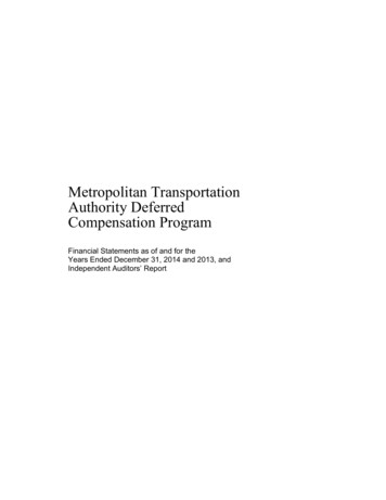Metropolitan Transportation Authority Deferred .