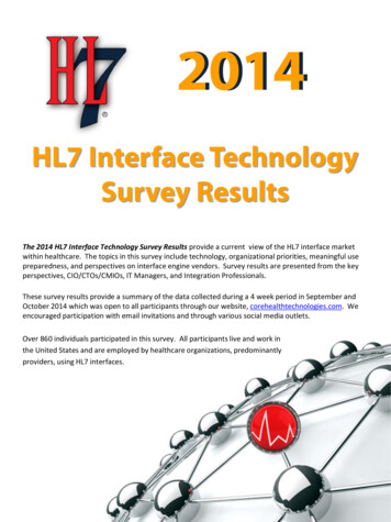 Published October , 2014 - HL7 Integration Engine Consultants