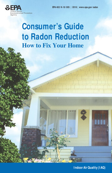 Consumer’s Guide To Radon Reduction - EPA