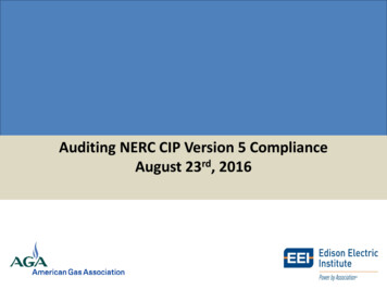 Auditing NERC CIP Version 5 Compliance August 23 , 2016
