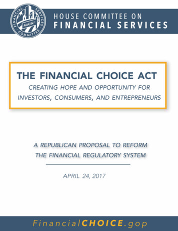 THE FINANCIAL CHOICE ACT
