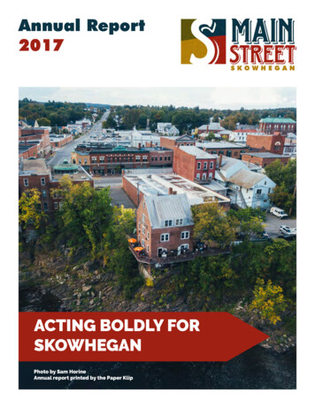 Annual Report 2017 - Main Street Skowhegan