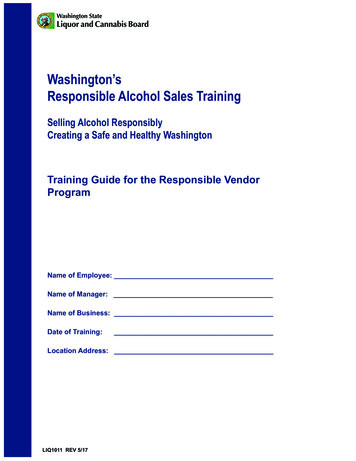 Washington’s Responsible Alcohol Sales Training