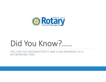 Did You Know - Indyrotary 