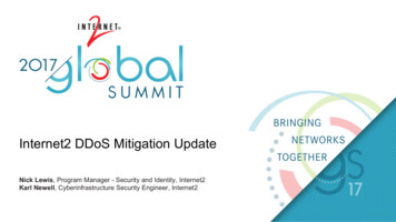 Internet2 DDoS Mitigation Update