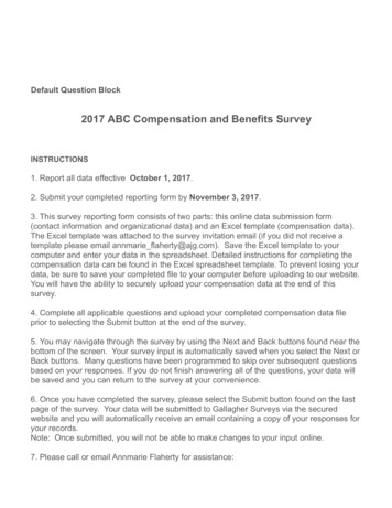 2017 ABC Compensation And Benefits Survey