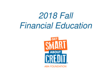 2018 Fall Financial Education - ABA