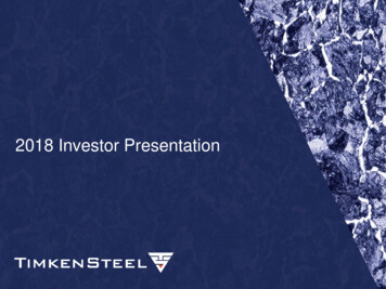2018 Investor Presentation