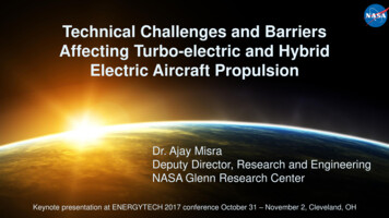 Technical Challenges And Barriers Affecting Turbo-electric .